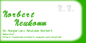 norbert neukomm business card